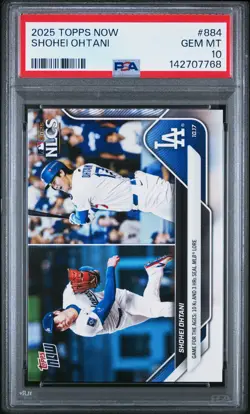 2025 TOPPS NOW #884 SHOHEI OHTANI PSA 10 - Image 1