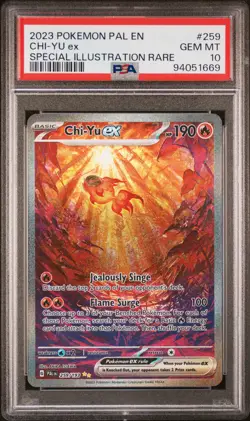 2023 POKEMON PAL EN-PALDEA EVOLVED SPECIAL ILLUSTRATION RARE CHI-YU EX PSA 10 - Image 1