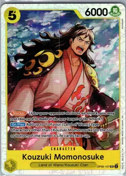 Kouzuki Momonosuke (Reprint) PRB-02 OP06-107 Foil SR NM Premium Booster -The Bes - Image 1