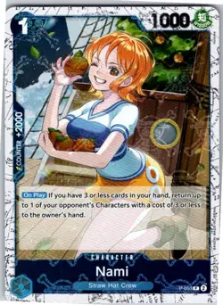 Nami () (Jolly Roger Foil) PRB-01 P-053 Foil NM Premium Booster -The Best- - Image 1