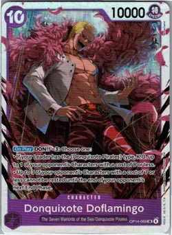 Donquixote Doflamingo OP14 OP14-069 Foil SR NM The Azure Sea's Seven - Image 1