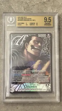 2026 ONE PIECE THE AZURE SEA'S SEVEN #OP14079 CROCODILE ALT ART L - Image 1