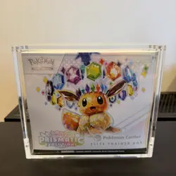 Prismatic Evolutions Pokemon Center Elite Trainer Box ETB Sealed + Acrylic case - Image 1