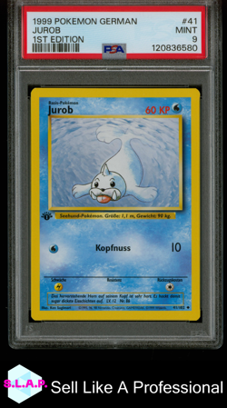 JUROB 1ST EDITION POKEMON GERMAN 1999 41 PSA 9 - Image 1