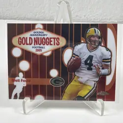 2005 Topps Chrome Brett Favre GOLD NUGGETS GREEN BAY PACKERS NM Card #GN2 - Image 1