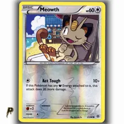 Pokemon XY Ancient Origins Meowth 61/98 Reverse Holo Common Card LP - Image 1