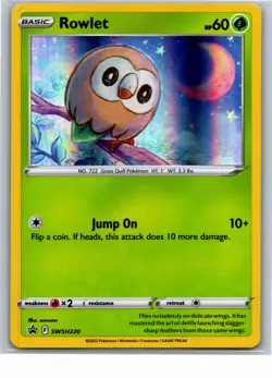 Rowlet - Holo SWSH: Sword & Shield Promo Cards SWSH220 2019 NM - Image 1