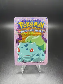 Bulbasaur #001 2000 Pokemon Vending Prism Holo Sticker Card NM - Image 1