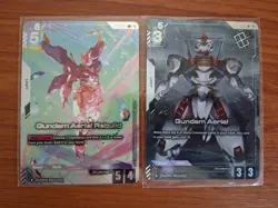 Gundam Aerial Rebuild LR+ & Aerial R+ Lot (2 Cards) NM - Image 1