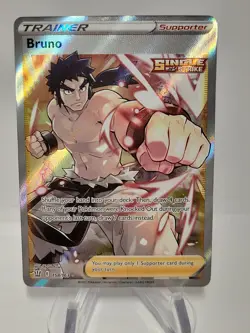 Bruno ULTRA RARE Pokemon TCG Card 158/163 - Image 1
