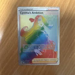 Cynthia's Ambition 178/172 Secret Rare Pokemon Card NM - Image 1