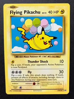 Flying Pikachu 110/108 XY Evolutions SECRET RARE NON-HOLO Pokemon Card Near Mint - Image 1