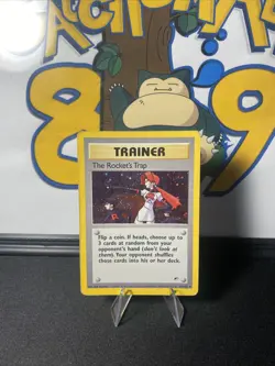 The Rocket’s Trap 19/132 Pokemon TCG Gym Heroes (2000) Unlimited Holo Rare - Image 4