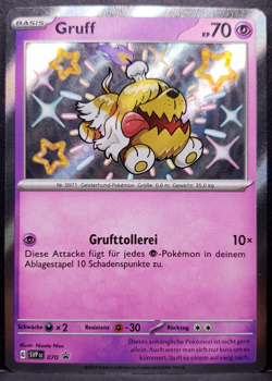 Gruff SVP070 Paldeas Schicksale Shiny Promo Pokemon Pokemon Karte Deutsch NM - Image 1