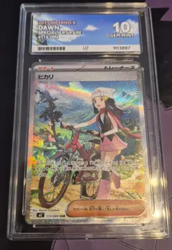 Pokemon TCG Inferno X Ace Grade 10 Hikari Dawn 115/080 SAR Full Art Holo Slab - Image 2