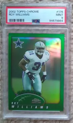 2002 Topps Chrome Refractor #176 Roy Williams RC PSA 9 Dallas Cowboys - Image 1