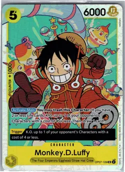 Monkey.D.Luffy - (Reprint) PRB-02 OP07-109 Foil SR NM Premium Booster -The Best- - Image 1