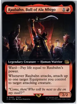 Raubahn, Bull of Ala Mhigo (Extended Art) FIN 465 R NM FINAL FANTASY - Image 1