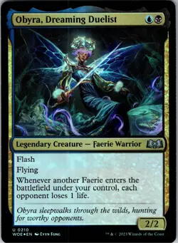 Obyra, Dreaming Duelist WOE 210 Foil U NM Wilds of Eldraine - Image 1