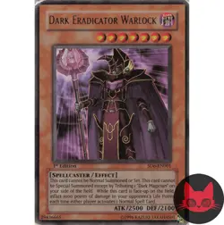 Yugioh Dark Eradicator Warlock SD6-EN001 Ultra Rare 1st Edition MP - Image 1
