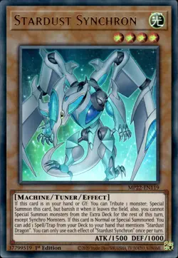 Stardust Synchron - Ultra Rare 1st Edition MP22-EN119 - NM - YuGiOh - Image 1