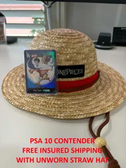 Luffy Don!! Card [NEAR MINT/PSA 10] - One Piece TCG x Dodgers Promo 2026 w/Hat - Image 1