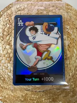 Luffy Don!! Card [NEAR MINT/PSA 10] - One Piece TCG x Dodgers Promo 2026 w/Hat - Image 2