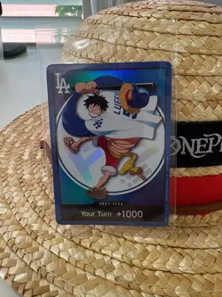 Luffy Don!! Card [NEAR MINT/PSA 10] - One Piece TCG x Dodgers Promo 2026 w/Hat - Image 4