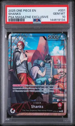 ONE PIECE SHANKS 2025 PROMOS #001 PSA MAGAZINE EXCLUSIVE PSA 10 - Image 1