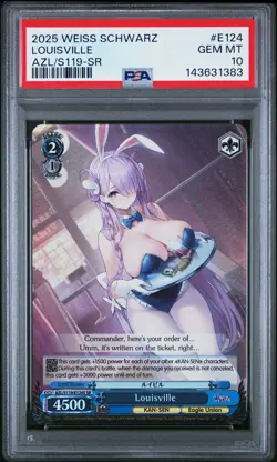 2025 WEISS SCHWARZ AZUR LANE VOL.2 SR #E124 LOUISVILLE PSA 10 - Image 1