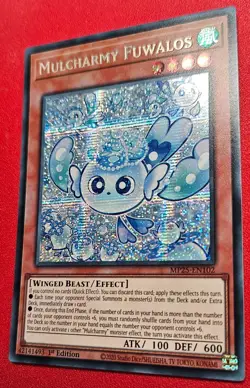 1x Yu-Gi-Oh! Mulcharmy Fuwalos - MP25-EN102 - Prismatic Secret Rare - 1st Ed-NM - Image 1