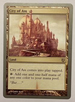 MTG English City of Ass NM Normal Unhinged - Image 1