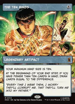 The Ten Rings Foil Borderless 313 Marvel Super Heroes MTG MSH - Image 1