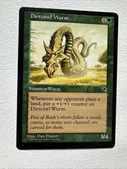 Dirtcowl Wurm - LP/MP Tempest [Prerelease Gold Stamped Promo] #221 MTG Magic - Image 1