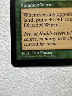 Dirtcowl Wurm - LP/MP Tempest [Prerelease Gold Stamped Promo] #221 MTG Magic - Image 5