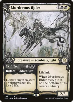 [MTG] Murderous Rider // Swift End (Showcase) (287) (ELD) NM - Image 1
