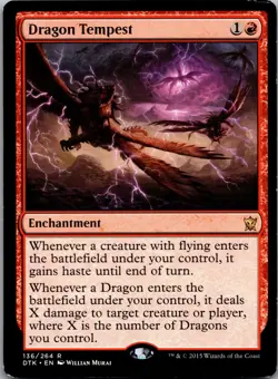 Dragon Tempest 136 Rare Dragons of Tarkir Magic: The Gathering Lightly Played - Image 1
