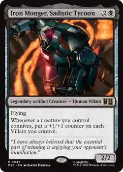 x1 Iron Monger, Sadistic Tycoon R MTG Commander: Marvel Super Heroes M/NM, Engli - Image 1