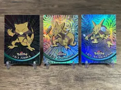 2000 Topps Pokemon TV Animation Series Abra, Kadabra & Alakazam Cards Vintage - Image 1
