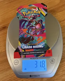 HEAVY! GOD PACKUU SIRUU 31.8g Chaos Rising Pokemon TCG Sleeved Booster (SEALED) - Image 1