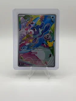 Pokemon First Partner Illustration Collection Popplio Black Star Full Art #045 - Image 1