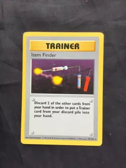 Pokemon Cards: Base Set Shadowless Rare: Item Finder 74/102 - Image 1