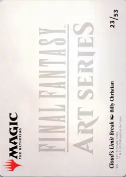 Cloud's Limit Break Art Card ASFIN 23 S NM Art Series: FINAL FANTASY - Image 2