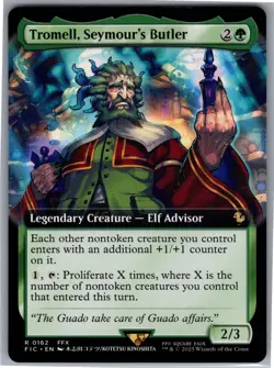 Tromell, Seymour's Butler (Extended Art) FIC 162 R NM Commander: FINAL FANTASY - Image 1