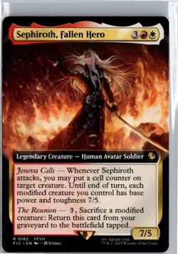 Sephiroth, Fallen Hero (Extended Art) R Commander: FINAL FANTASY 182 NM - Image 1