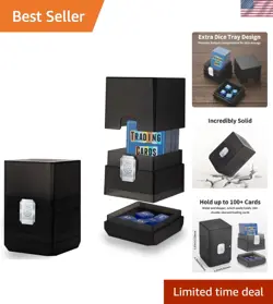 Deck Card Box for MTG with Dice Storage, 100+ Deck Case Boulder, Perfect Deck... - Image 1