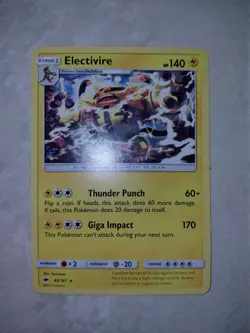 Electivire 43/147 Rare – SM: Burning Shadows (2017) – LP - Image 1