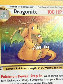 Dragonite 4/62 Holo 1st Edition Pokemon Fossil MP - Image 4
