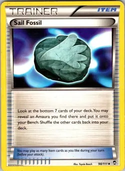 Sail Fossil 98/111 Uncommon Furious Fists Pokemon Lightly Played - Image 1