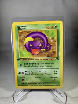Ekans 46/62 Fossil Set 1st Edition Pokemon WOTC Non Holo Common NM - Image 1